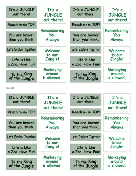 Jungle Time Cut Out Sheet